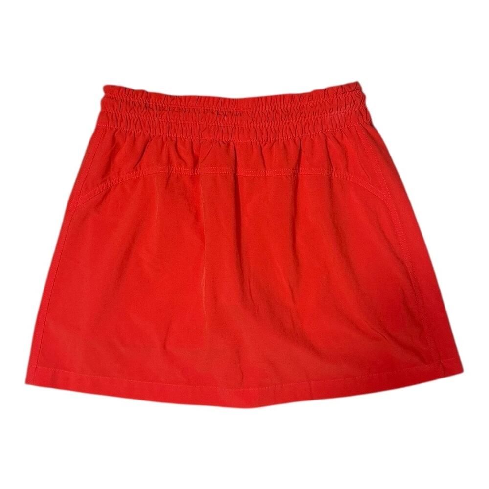 Athleta Expedition Skort Torch Red/Orange Zip Front - Size 6 - Picture 5 of 6